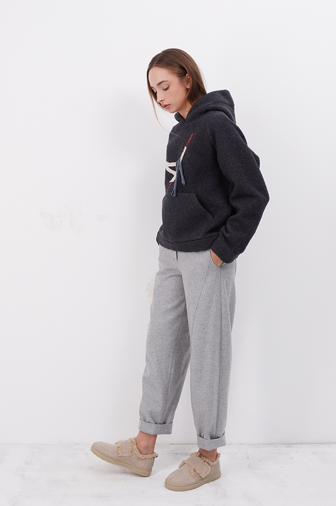 Худі вовна з лелекою (ХД 02)